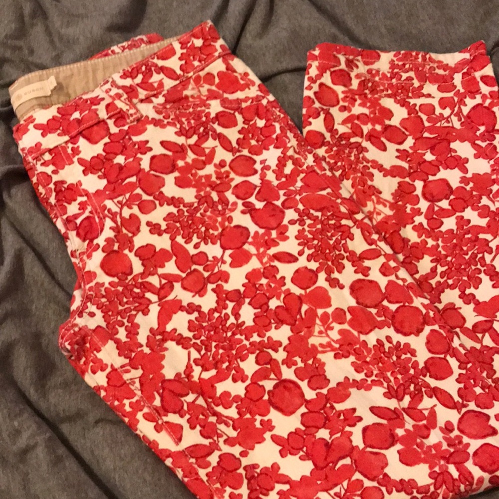 Tory Burch Apple Tree Printed Slacks - image 2